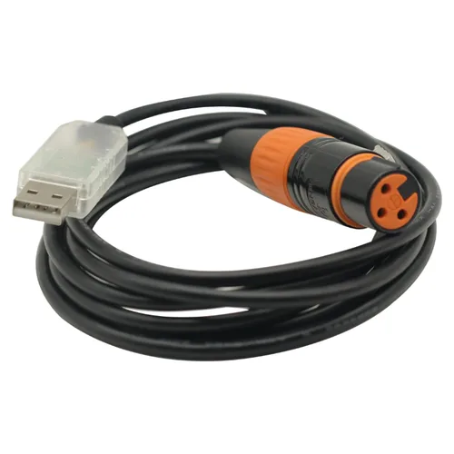 Vista 4 de Adaptador de interfaz USB a DMX Cable de luz de escenario PC DMX512 controlador regulador FT232 RS485 DMX USB Cable de conversión de señal