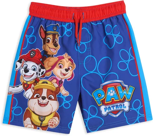 Vista 3 de Paw Patrol Rubble Marshall Chase Pullover Rash Guard and Swim Trunks Outfit Set Toddler to Little Kid
