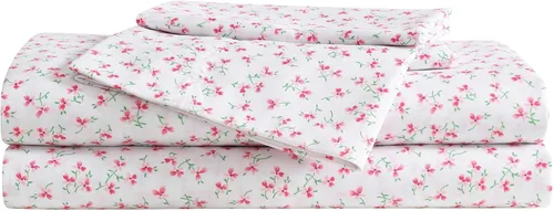 Vista 21 de Betsey Johnson - Juego de sábanas de tamaño individual, ropa de cama de microfibra con estampado Nerdy Teddies con sábana bajera de bolsillo