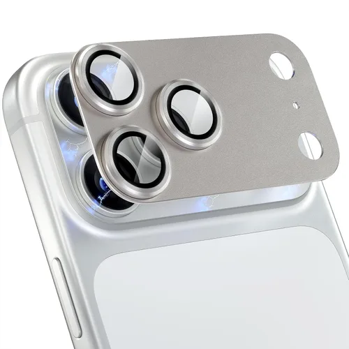 Vista 14 de Choiche - Protector de lente de cámara para iPhone 16 Pro/iPhone 16 Pro Max Full Camera Cover with 9H Tempered Glass Lens Screen Protector Metal