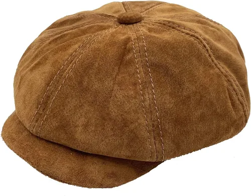Vista 7 de Gorra plana de cuero Gatsby Ivy Golf Cabbie de 8 piezas para hombre