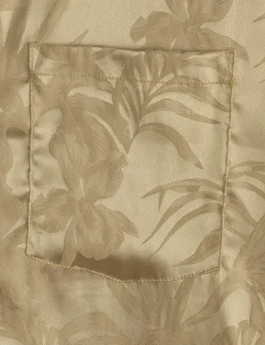 Vista 5 de VATPAVE Camisas de verano jacquard de ajuste regular para hombre, estilo casual, con botones, manga corta, con bolsillo
