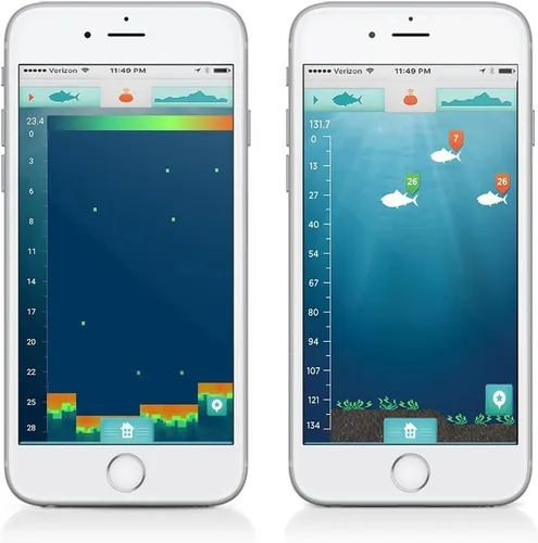 Vista 6 de Reelsonar iBobber - Buscador de peces inalámbrico portátil Bluetooth con medidor de profundidad, rango de profundidad de 41 metros, vida útil