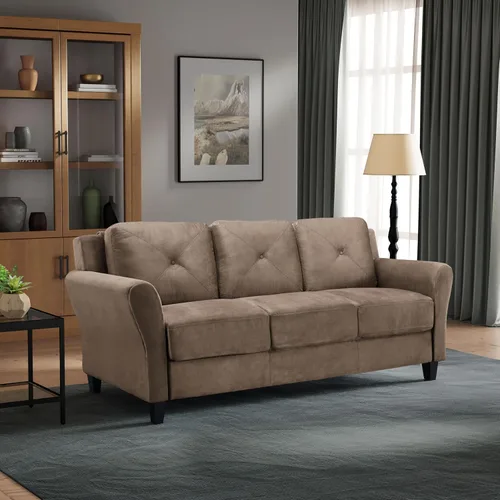 Vista 16 de Lifestyle Solutions sofá Harrington de brazos curvos, color beige