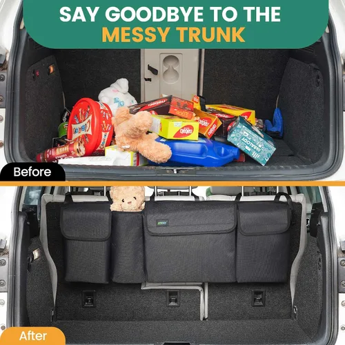 Vista 6 de JOYSKY Organizador Colgante para Maletero, Organizador para Asiento Trasero de SUV, Camioneta, MPV, Bolsa de Almacenamiento de Vehículo de Gran