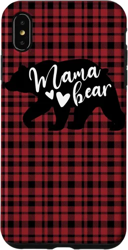 Vista 11 de Mama Bear Buffalo Black and Red Plaid Family Women Mom Gifts Case for iPhone 17