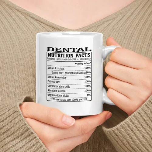 Vista 230 de Employee Apreciation Gift For Administrator Información nutricional, White 11oz Ceramic Mug