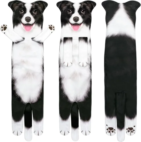 Vista 2 de AGRIMONY Border Collie - Divertidas toallas de mano para cocina, baño, perro, mamá, papá, regalos para mujeres, hombres, adolescentes, niños