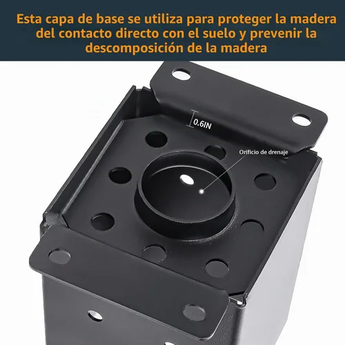 Vista 3 de 8 soportes de poste de 4 x 4 pulgadas