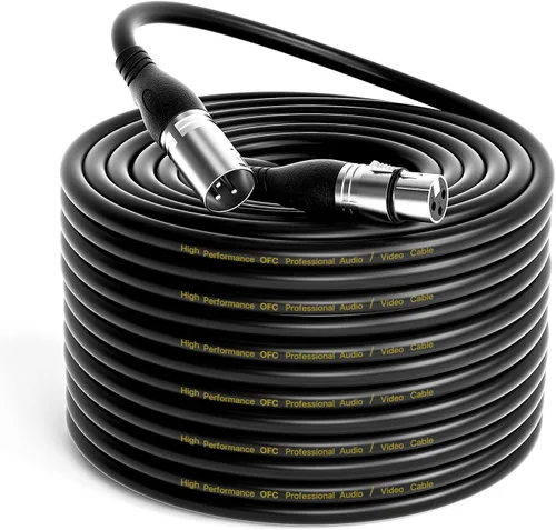 Vista 8 de EBXYA Cable XLR de 2 pies, paquete de 10 unidades, cable de micrófono equilibrado premium con cable XLR de 3 pines macho a hembra, color negro