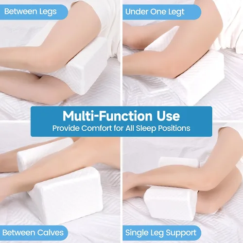 Vista 12 de TranquilRelax Almohada de rodilla para dormir de lado, almohada de piernas
