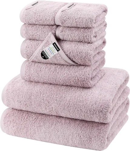 Vista 34 de SEMAXE Juego de toallas de baño familiar de 12 piezas - 100% algodón, 4 toallas de baño, 4 toallas de mano, 4 paños, ultrasuave y súper absorbente