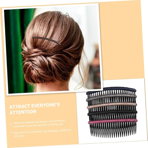 Vista 6 de 10 unids nupcial peine de pelo peine diapositiva horquilla para el cabello de las mujeres versión core