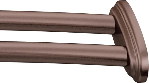 Vista 9 de Moen Barra de cortina de ducha única de montaje fijo curvada de longitud ajustable dorada bronceada para baño, CSR2160BZG Bronce dorado