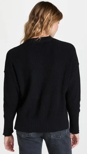 Vista 3 de Pistola Denim Suéter de cuello redondo extragrande Darya para mujer