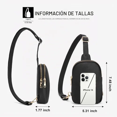 Vista 7 de Bolsos bandolera y riñoneras - Regalos de bolsos de cinturón para mujeres
