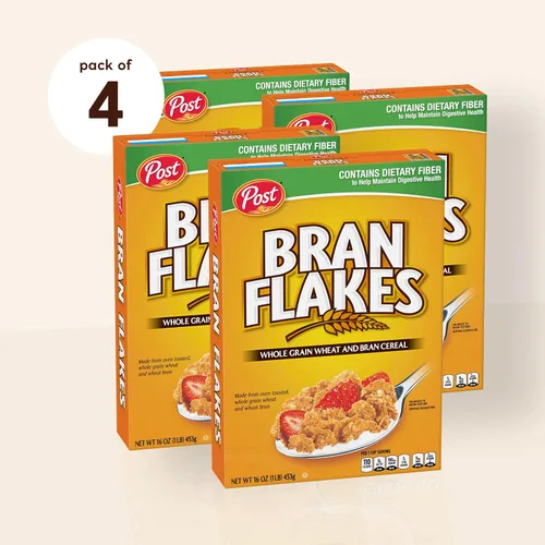 Vista 6 de Bran Flakes Cereal para el desayuno - 16 oz (paquete de 4)