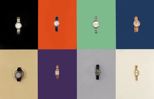 Vista 9 de Bob Mackie Relojes de diseñador para mujer Pulseras de reloj de pulsera para mujer con cristales, diamantes de imitación y detalles de purpurina