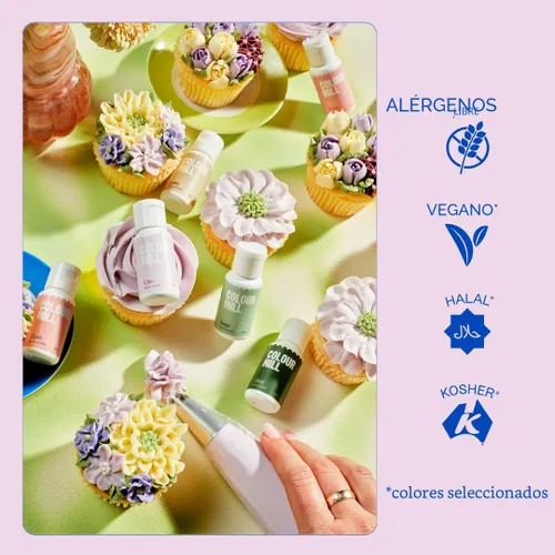 Vista 3 de Colour Mill Colorante para alimentos a base de aceite, 20 mililitros. Cada uno de 6 colores: Baby Blue, Navy, Royal, Sky Blue, Teal y Tiffany