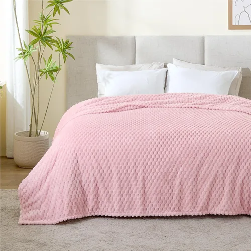 Vista 178 de BEDELITE Manta de forro polar para sofá y cama, manta decorativa de jacquard 3D de almendra, súper suave y acogedora, manta mullida cálida adecuada