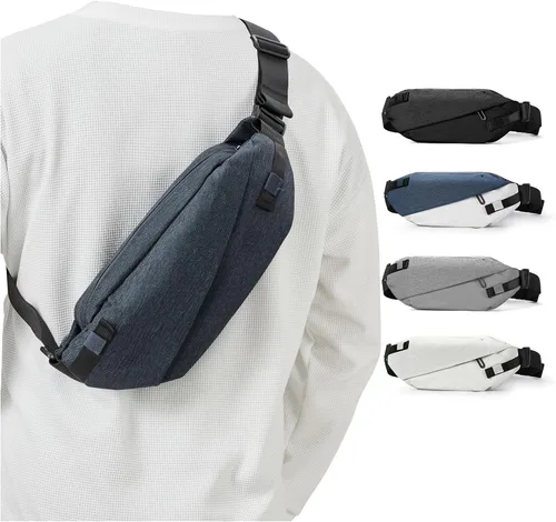 Vista 10 de Riñoneras para hombres, bolsos cruzados para mujeres, riñonera de moda, mochila de cintura para entrenamiento al aire libre, viajes, uso casual