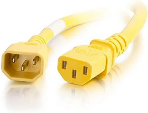 Vista 86 de Cable de alimentación C2G, cable de extensión corto, cable de extensión de alimentación, cable de alimentación de bloqueo, 10A, 250V, negro, 1 pie