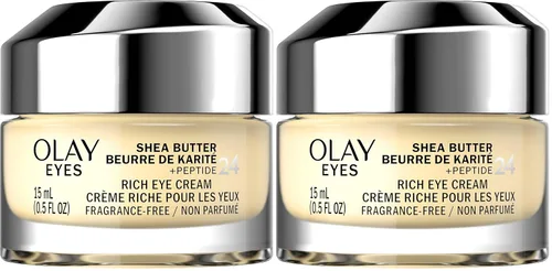 Vista 10 de Olay Crema para ojos Rich Eye Butter+Peptide 24 Rich Eye Cream, sin fragancia, 0.5 oz.