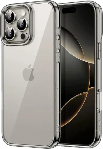 Vista 8 de JETech Funda para iPhone 16, antiamarilleo, color negro Shockproof Protection, Scratch Resistant Hard PC Back, Durable Transparent TPU Bumper