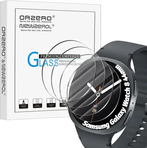 Vista 8 de Orzero Paquete de 3 protectores de pantalla para reloj inteligente compatible con Garmin Vivomove 3S (no para Garmin Venue 3S), vidrio templado