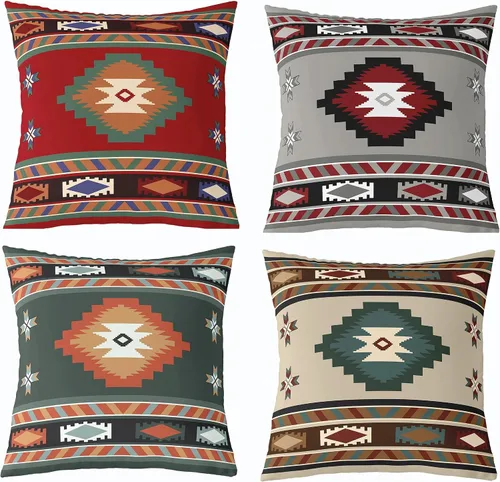 Vista 35 de Feelyou Fundas de Almohada Decorativas de León 16"x16" Juego de 4 Funda de Cojín Suave de Tigre Decoración de Lobo Funda de Almohada de Leopardo