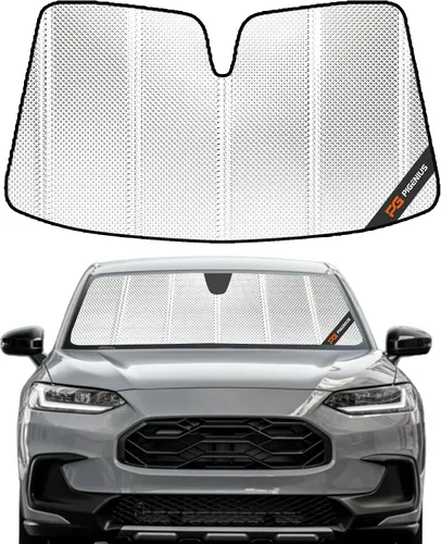 Vista 9 de Parasol de parabrisas Pigenius para Honda HRV 2016-2022. Cobertura completa del espejo retrovisor para una protección definitiva