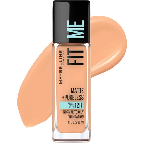 Vista 74 de Maybelline New York Fit Me Matte + Poreless Base Líquida, Formato de Bolsa, 220 Natural Beige, 1.3 onzas 220 Beige natural