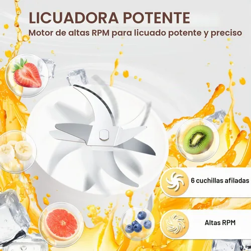 Vista 3 de MOJOCO Batidora portátil para batidos – Licuadora personal de 30 onzas con taza aislada para batidos y batidos – Recargable/inalámbrica, a prueba