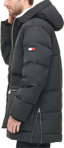 Vista 3 de Tommy Hilfiger Men's Heavyweight Quilted Sherpa Hooded Parka