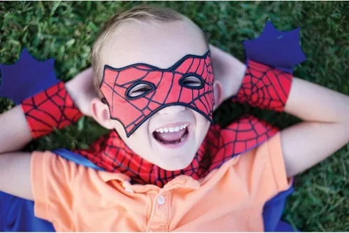 Vista 4 de Creative Education Spider Cape Set con máscara y pulseras tamaño pequeño