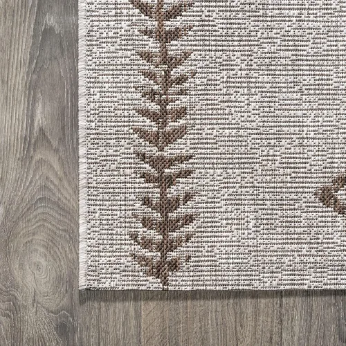 Vista 8 de JONATHAN Y Alfombra tribal de enrejado de diamantes para interiores y exteriores, 2 x 8 pulgadas, beige/marrón, Derya para patio trasero, patio