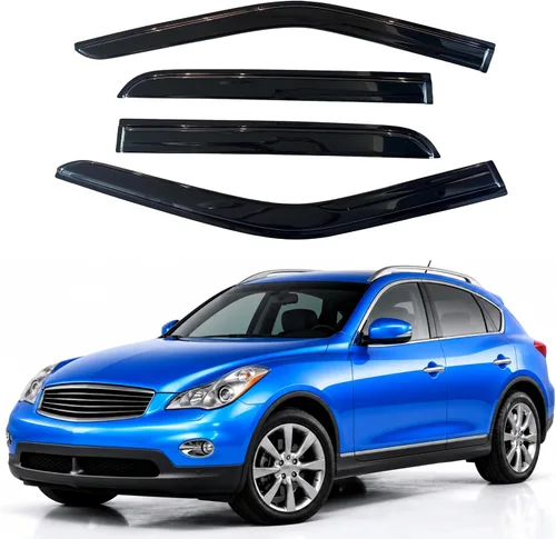 Vista 233 de Visera de ventana IG para Ford Focus Sedán y Hatchback 2012-2018, Protector de ventana lateral para lluvia y viento estilo Mugen, extra duradero