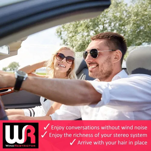 Vista 5 de Windrestrictor – Deflector de viento Miata NC para convertibles Compatible con 2006-2015 Controla el flujo de aire de la contracorriente Paseo