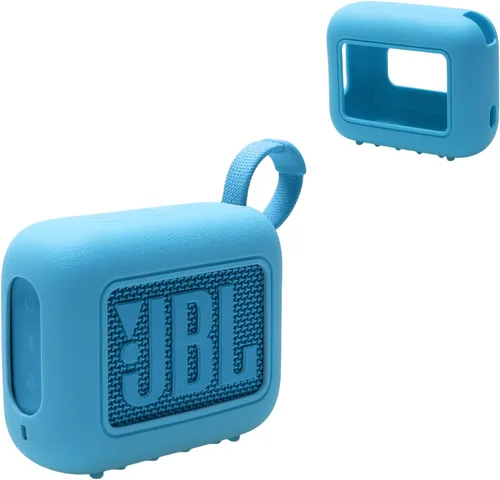 Vista 22 de LTGEM - Funda compatible con altavoces JBL GO 4, silicona suave para altavoces JBL GO 4, color negro