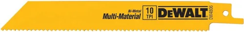 Vista 6 de DEWALT Hojas de sierra recíproca, parte trasera recta, 12 pulgadas, 14 TPI, paquete de 5 (DW4838)