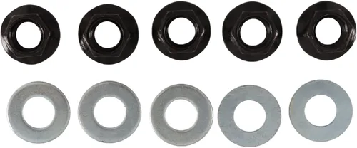 Vista 2 de All Balls 85-1261 Kit de tuerca y tuerca de rueda compatible con/reemplazo para Suzuki LT-230E 1988-1993, LT-250R 1987-1992 OEM replacement, for