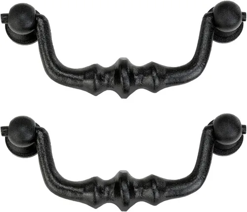 Vista 11 de Renovators Supply Pomo Negro para Gabinete de 4.5 pulgadas Estilo Jaula de Pájaros Tiradores para Cajones