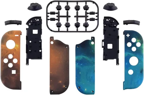 Vista 2 de eXtremeRate - Carcasa de control portátil Joy-Con con set de botones completo repuesto de carcasa hazlo tú mismo para control de Nintendo Switch