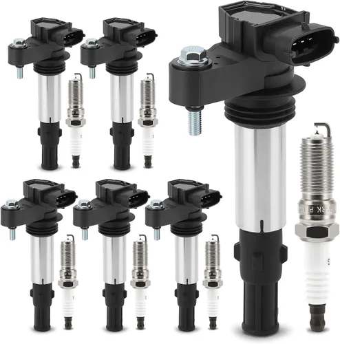 Vista 26 de Bobina de encendido UF230 y bujía doble de iridio 4504 para Toyota Tundra Sequoia LandCruiser 4Runner/Lexus GS430 GX470 LS430 LX470 LX570 SC430 V8.