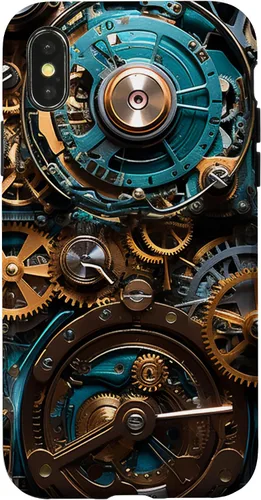 Vista 5 de Mechanical Steampunk Gears Internal Cogwork Mechanism Case for iPhone 17