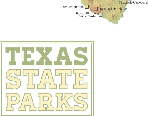 Vista 3 de Best Maps Ever - Mapa de los parques del estado de Texas 28 x 35 cm.