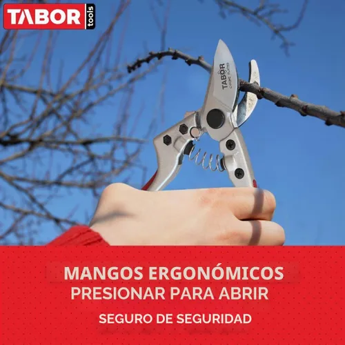 Vista 5 de TABOR TOOLS S834A Tijeras de podar de derivación para manos medianas a grandes, cuchillas de acero inoxidable con capacidad de corte de 3/4