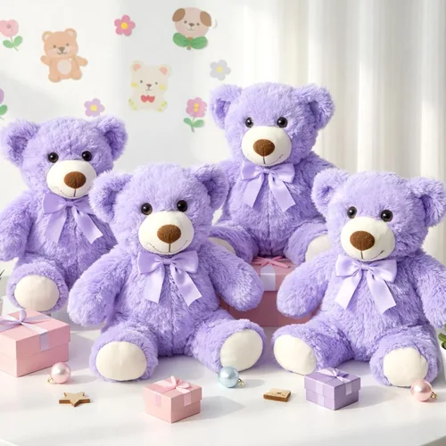 Vista 11 de Civaner Paquete de 4 osos de peluche de 14 pulgadas, lindos osos suaves, regalos a granel para mujeres, mejores amigas y novias (azul)