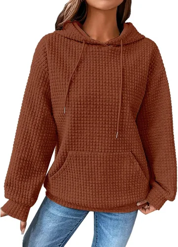 Vista 81 de SHAOBGE Sudaderas con capucha de gran tamaño para mujer, sudaderas con capucha para entrenamiento, suéteres casuales y cómodos trajes de moda