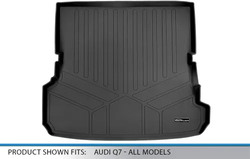Vista 3 de SMARTLINER Tapete para maletero de carga para todo tipo de clima, compatible con Audi Q7 / SQ7 2017-2025